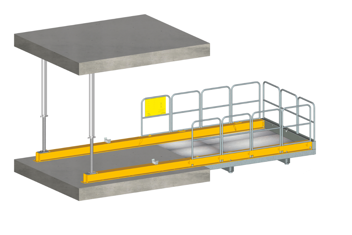 TrapoFlex auf Decke montiert