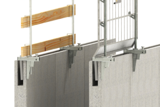 Hohlwandklemme zur Befestigung von Steck-Geländerhalter an Hohl-Wänden