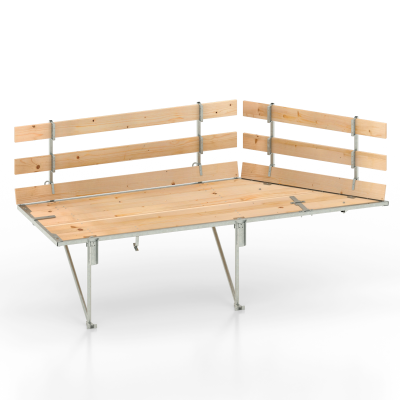 Eckbühne rechts,Unterbau kurz L = 4500 mm
