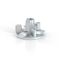 Flügelmutter D&W 15 mm, 3-armig, Ø 100 mm Bund